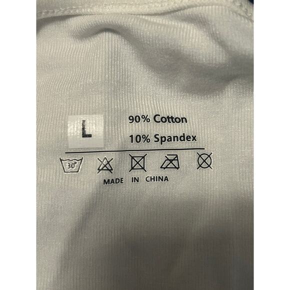 NWOT Lot of 2 Tank Style Bodysuits Brown/White Snaps at Crotch Size Large - Picture 4 of 5